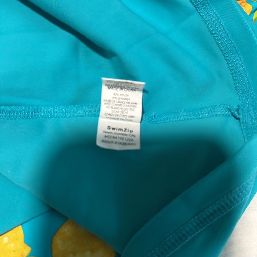 Swim Zip UPF 50+ Women’s High Neck Fitted Tankini Top Scuba Blue Sz 3X - Picture 7 of 7